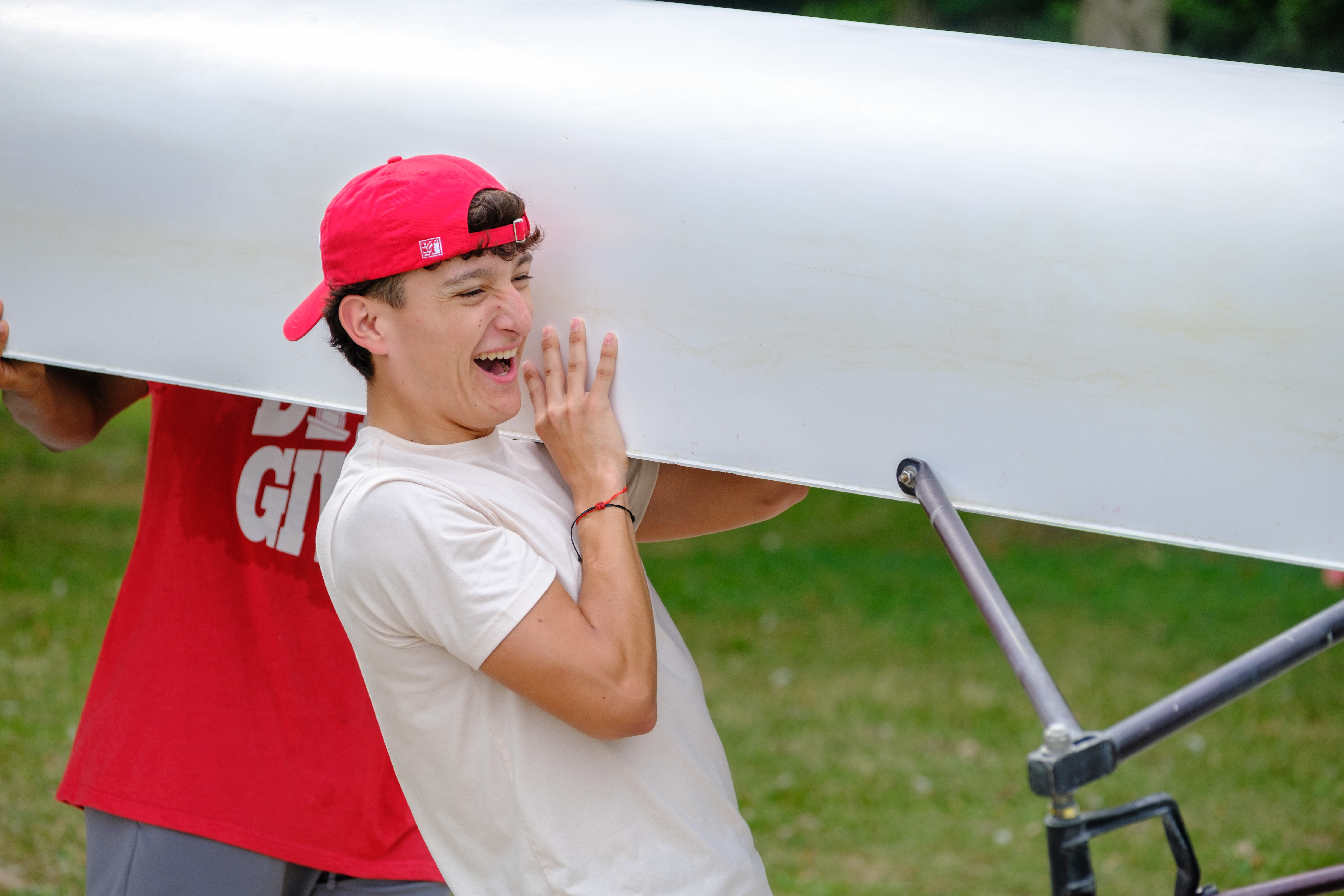 Cristian Cantu ’26 participated in Classics Professor Jeremy Hartnett’s Athenian Citizen module with WLAIP, and learned how to row at the Indianapolis Rowing Center. 
