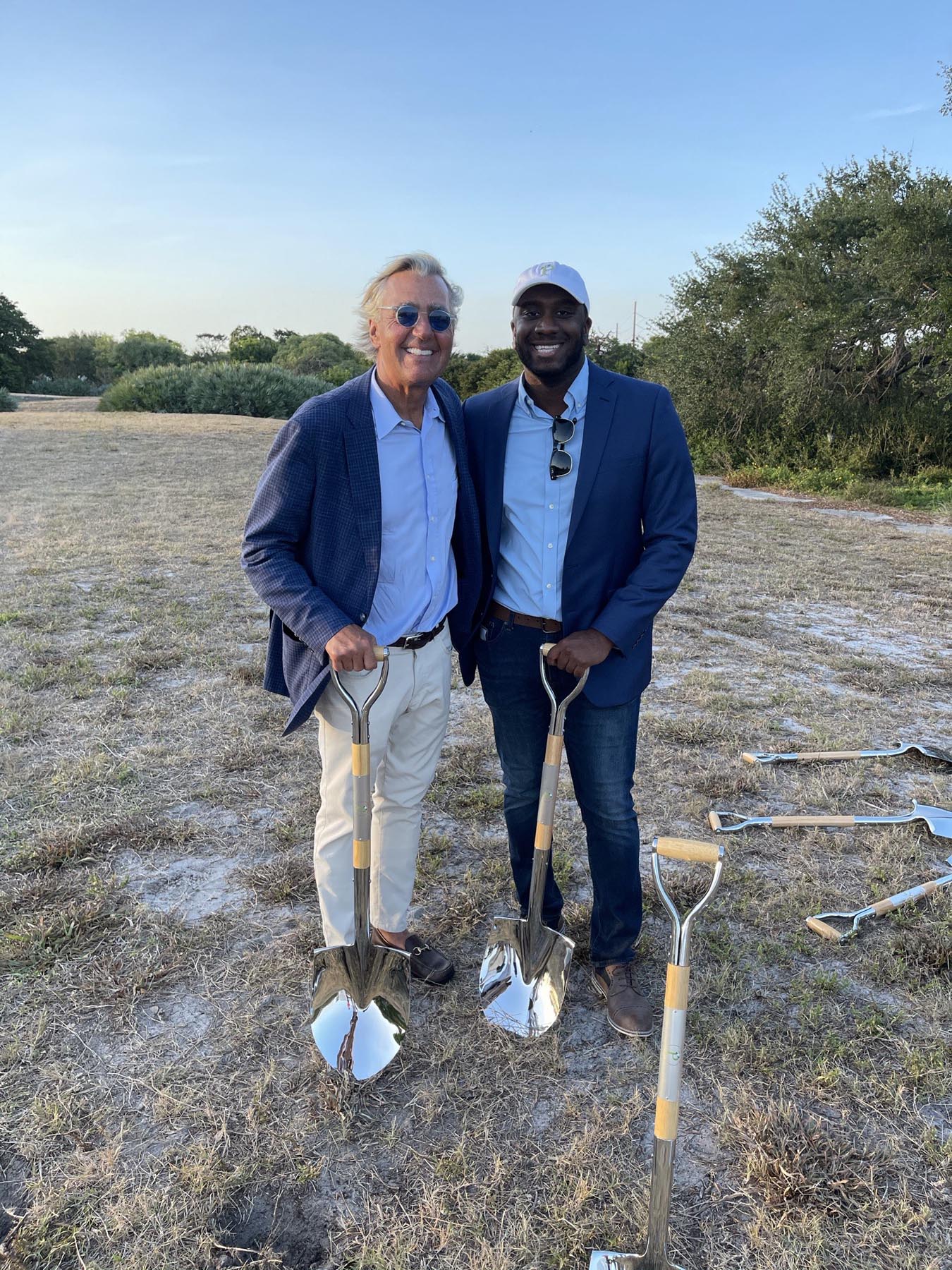 Charles Dillahunt (right) with Seth Waugh, CEO of PGA of America, at the groundbreaking for the renovated 168ƽ̨_ʱȷ-ע|st Palm Beach Golf Park. The name of the facility signifies that the course is a place for everyone. 